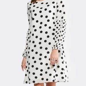 Black and white polka dot dress